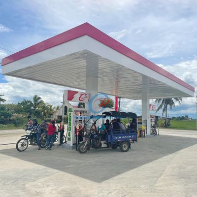 전공식 강철 구조 가스 스테이션 외부 방수 맞춤 표시 연료 스테이션 대피