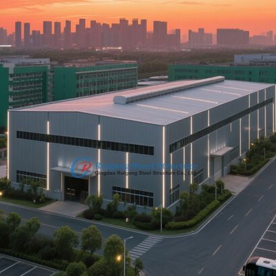 Prefabricated Steel Frame Industrial Workshop Building With Light Steel Structure And Sandwich Panel