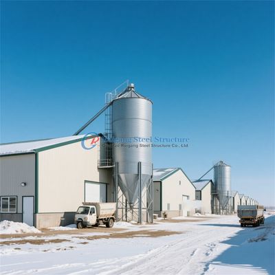닭고기 농장 철강 구조물 Q235 Q345 철강 가축 건물