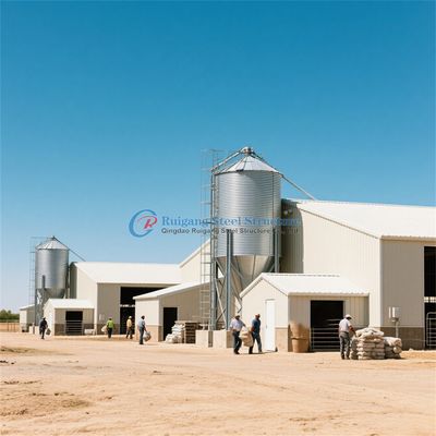 전공식 철강 구조 조류집 맞춤식 철강 프레임 닭고기 큐프