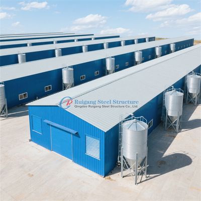 내구성 철강 구조물 제조 주문 가연 철강 가축 건물